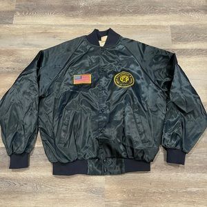 Vintage Satin Jacket Auburn Sportswear Men's XL